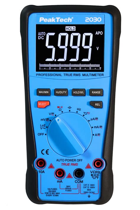 Peaktech® P 2030 True Rms 1000v Digital Multimeter 6000 Counts P 2030