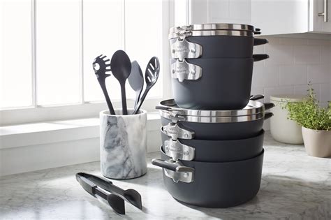 Buy Select By Calphalon Space Saving Hard Anodized Nonstick Pots And