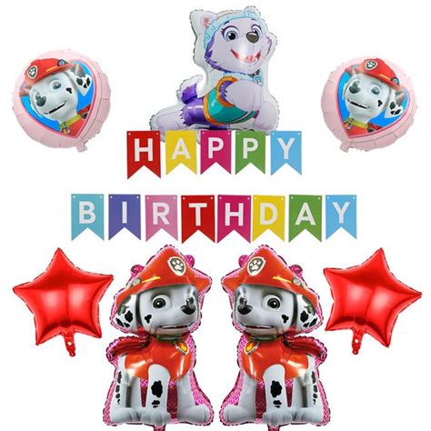 Paw Patrol Cartoon Aluminium Film Luftballons Set Anime Figuren Chase