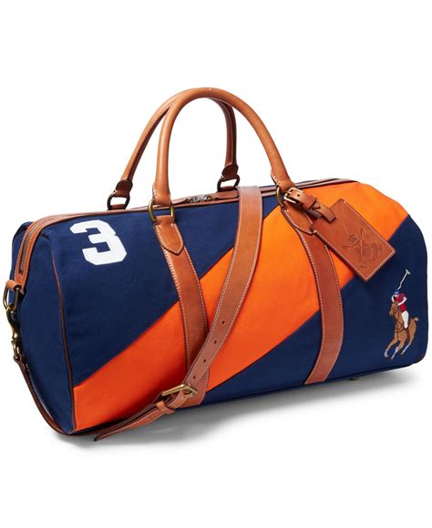 Navy Blue Canvas Duffle Bag