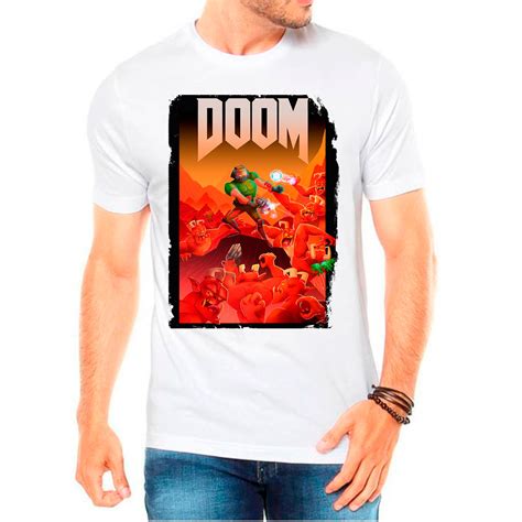 Camiseta Doom Jogos Games Camisa Masculina Elo