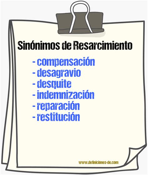 Sinónimos de resarcimiento