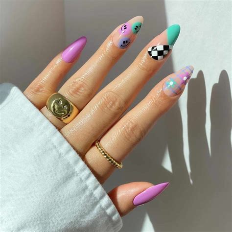 41 Checkerboard Nail Ideas Youll Want To Copy Stat