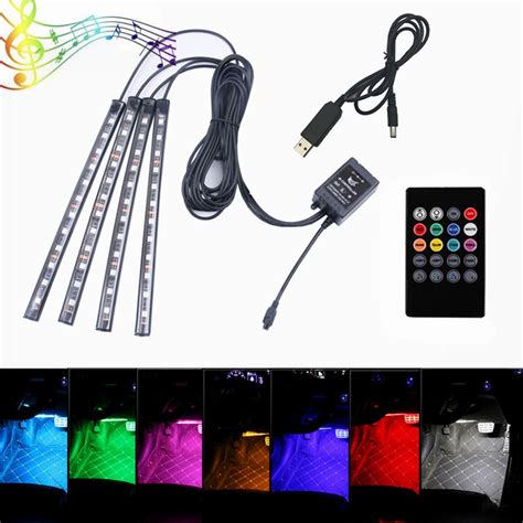 USB Computer RGB Led Light 4Pcs RGB Gaming LED Light Strip For PC ...