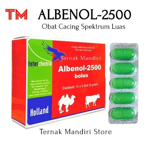 Jual Albenol Strip Bolus Obat Cacing Sapi Kerbau Kambing Domba