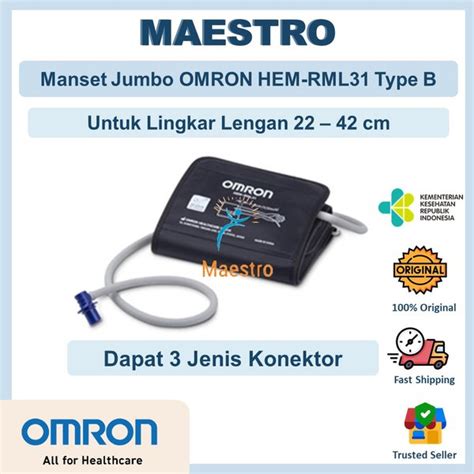 Jual Manset Jumbo Tensimeter Omron Hem Rml Type B Large Ukuran Besar