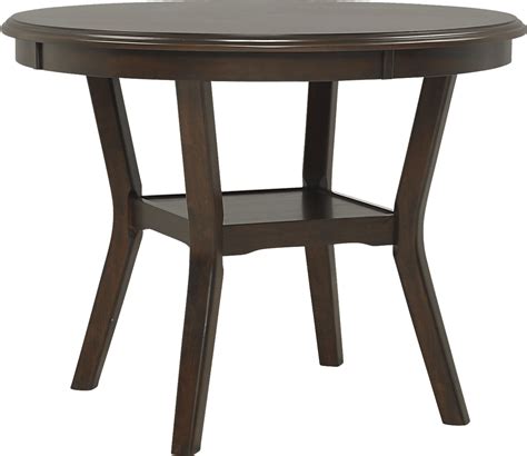 Brookgate 5 Pc Brown Cherry Dark Wood Dining Room Set With Counter Height Round Dining Table