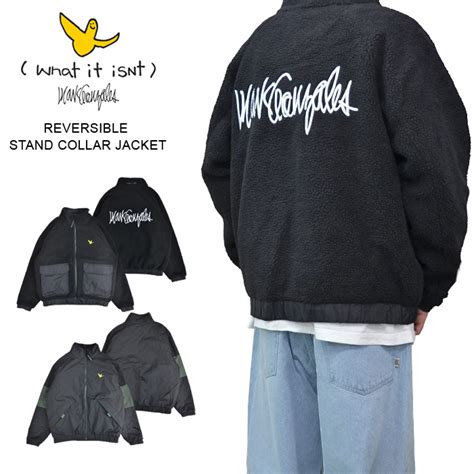 What it isNt ART BY MARK GONZALES ジャケット REVERSIBLE STAND COLLAR