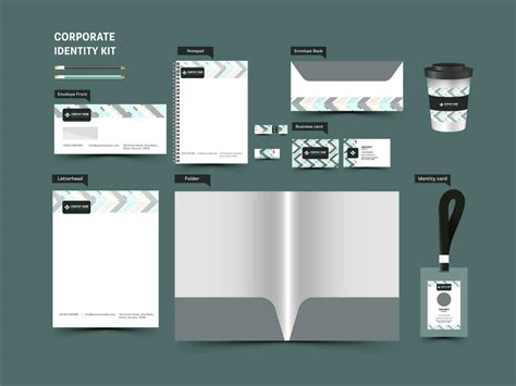 Corporate Identity Kit Including Folder A Letterhead Disposable