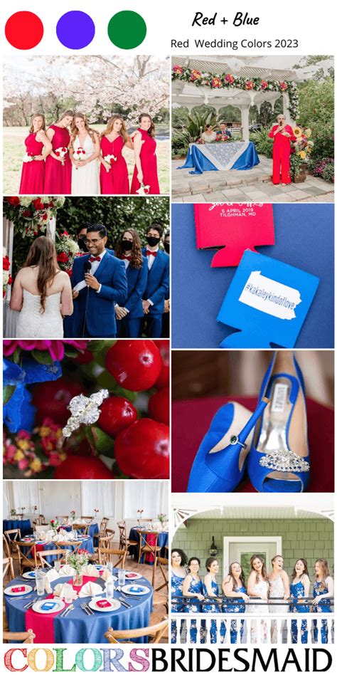 Red And Blue Wedding Theme Ideas Dresses Images 2024