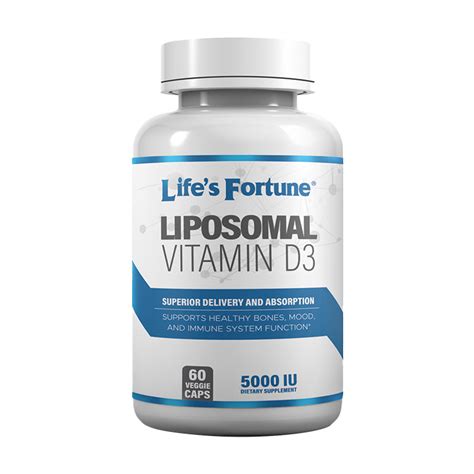 Liposomal Vitamin D3 5000 Iu 60 Veggie Caps Lewis Labs