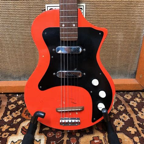 Vintage 1960s Vox Shadow Red Single Cutaway Red Electric Guitar