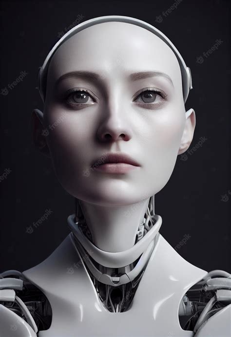 Premium Photo Portrait Of A Futuristic Female Robot An Artistic