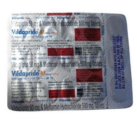 Vildagliptin Metformin Hydrochloride Tablets 50 Mg At Rs 174 Stripe In Coimbatore