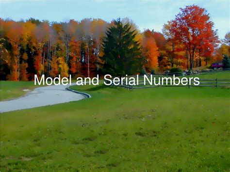 model  serial numbers powerpoint
