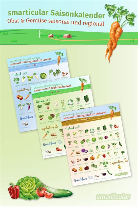 Saisonkalender Obst und Gemüse regional einkaufen