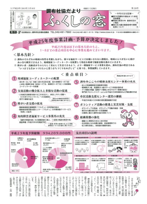 2013年5月10日号 社会福祉法人調布市社会福祉協議会