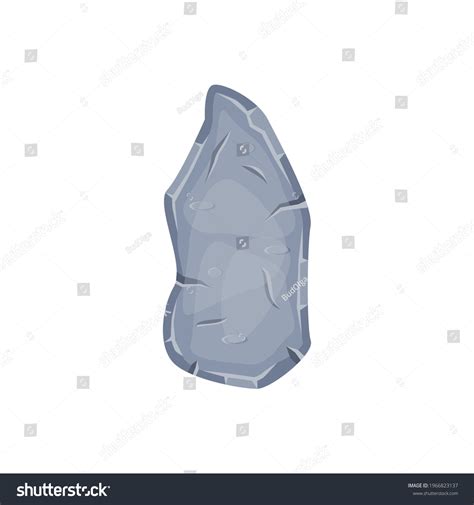 Ancient Stone Flint Vector Illustration Cartoon Stock Vector Royalty