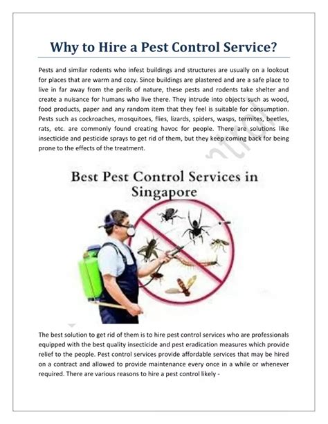 Ppt Why To Hire A Pest Control Service Powerpoint Presentation Free Download Id11245863