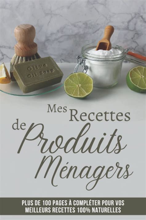 Buy Mes Recettes De Produits M Nagers Cahier Pour Pr Parer Vos