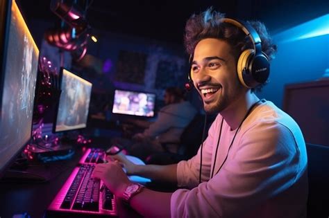 Premium Ai Image Confident Hispanic Gamer Meet The Young Streamer