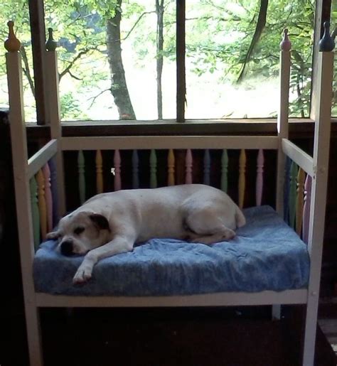 Crib Made Into A Dog Bed Dog Bed Dogs Pets