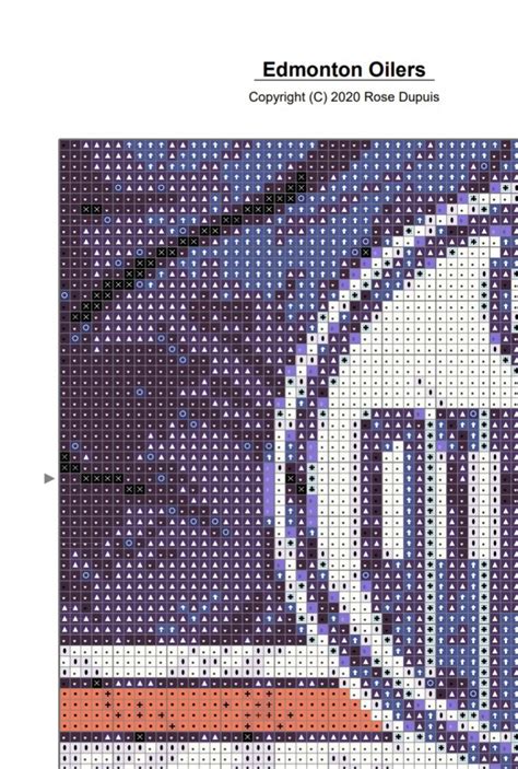 Edmonton Oilers Cross Stitch Pattern Etsy