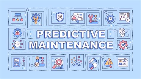 Texte De Maintenance Prédictive Avec Diverses Icônes Linéaires Minces