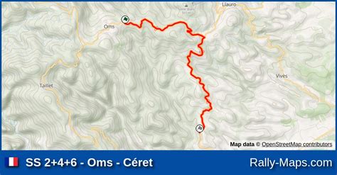 SS 2 4 6 Oms Céret stage map Rallye National du Vallespir 2022