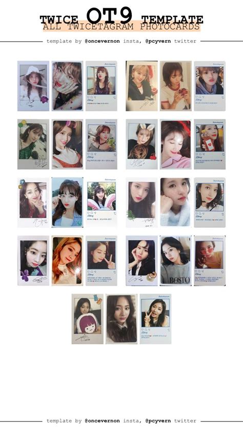 Twicetagram Lomo Card Twice Korean Photocard Nayeon Card Set Photo