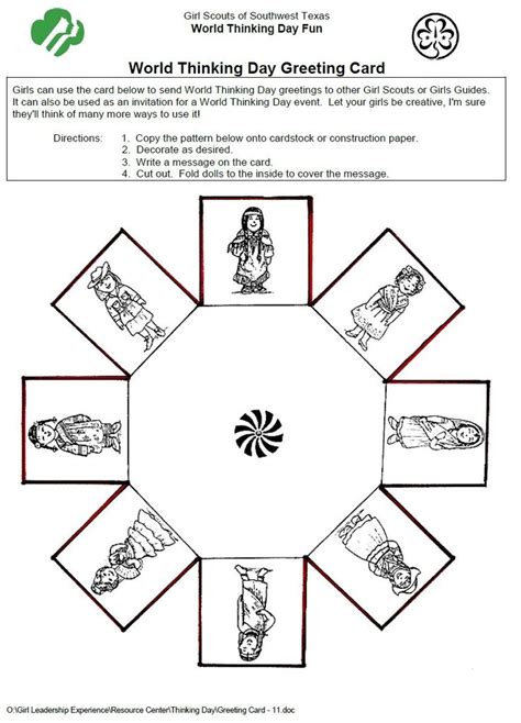 Girl Scout Activities World Thinking Day Brownie Girl Scouts