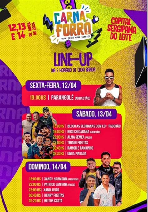 Carna Forró Em Glória Confira A Programação Completa Aracaju Magazine