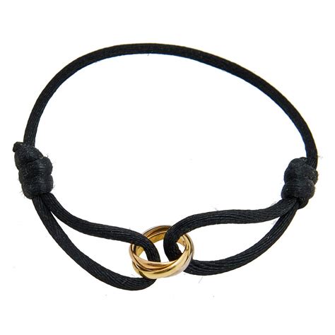 Cartier Trinity De Cartier 18k Three Tone Gold Adjustable Cord Bracelet