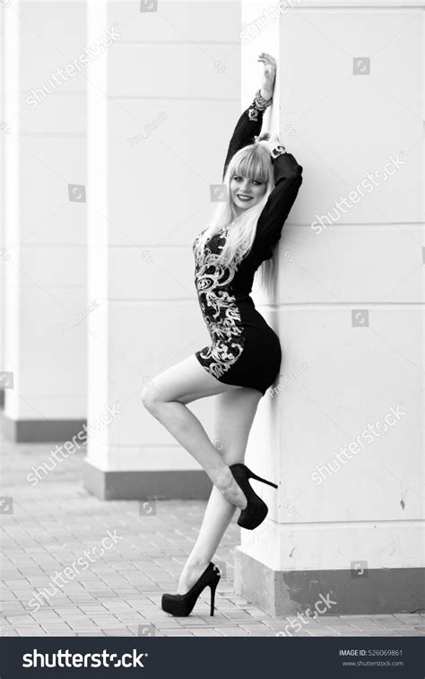 Sexy Blonde Long Hair Slim Figure Stock Photo Shutterstock