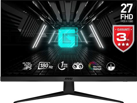 MSI 27" G2712F 1920x1080 (FHD) 16:9 FLAT ULTRA RAPID IPS 180HZ 1MS ...
