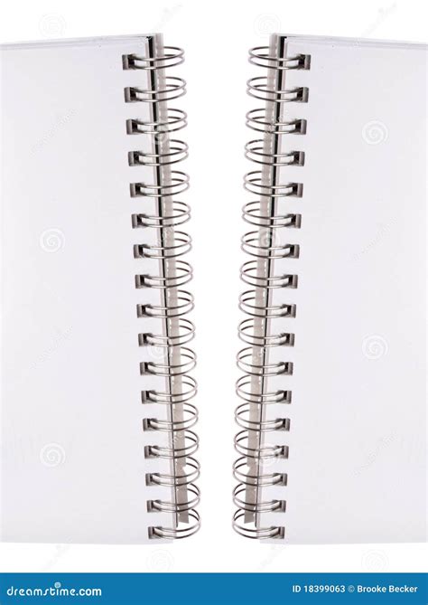 wire bound notebook background stock image image  blank white