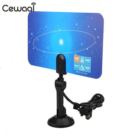 Cewaal Indoor Flat Design High Gain Digital TV Antenna Aerial DTV HD