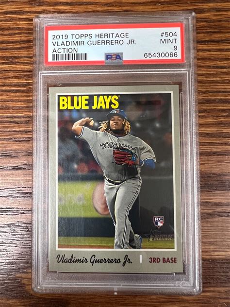 2019 Topps Heritage Vladimir Guerrero Jr Action Variation SP RC 504