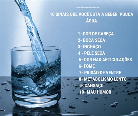 10 SINAIS QUE VOCÊ ESTÁ A BEBER POUCA ÁGUA