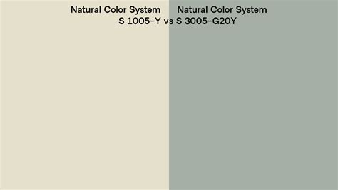 Natural Color System S 1005 Y Vs S 3005 G20y Side By Side Comparison