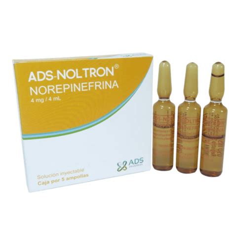 Norepinefrina Mg Ml Caja Ampollas Ads Pharma Precio Contado