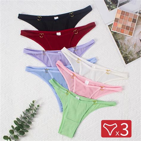 Calcinha Tanga Sexy Para Mulheres Roupa Interior Sem Costura Cintura Baixa Lingerie G String