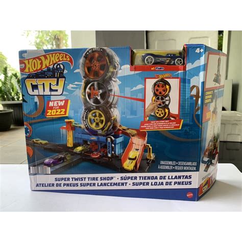 Jual Hotwheels Hot Wheels Track City Super Twist Tire Shop Play Set