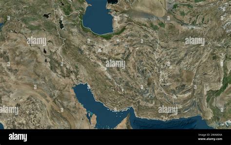 Iran Outlined On A High Resolution Satellite Map Stock Photo Alamy