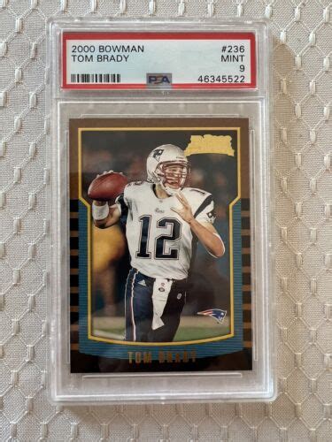 2000 Tom Brady Bowman Rookie Card Psa 9 Ebay