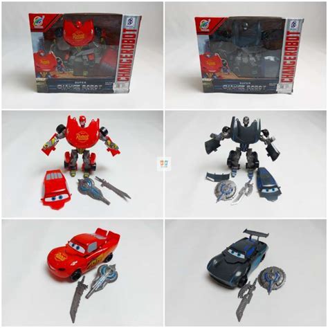 Jual Mainan Transformer Car Lightning Mcqueen Transform To Robot Mobil