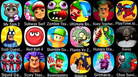 Ultimate Bowmasters My Talking Tom 2 Subway Surf Zombie Tsunami