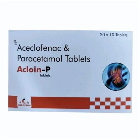 Acloin P Aceclofenac And Paracetamol Tablets Strength Mg At Rs