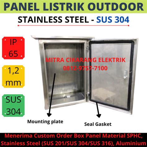 Jual Box Panel Listrik Stainless 250x180x120mm SUS 304 1 2mm DOFF GT