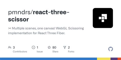 GitHub Pmndrs React Three Scissor Multiple Scenes One Canvas WebGL